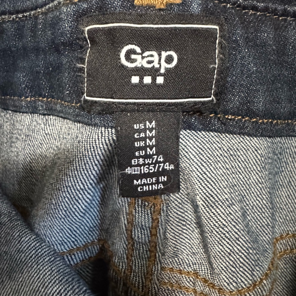 GAP Classic Blue Denim Overalls Size Medium women’s size 10 Equestrian Country - Picture 5 of 9